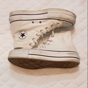 Converse | Shoes | White Platform Converse | Poshmark